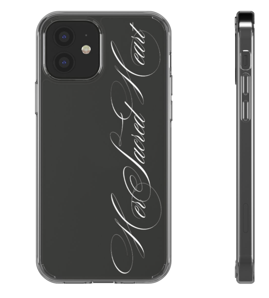 clear sacred heart case